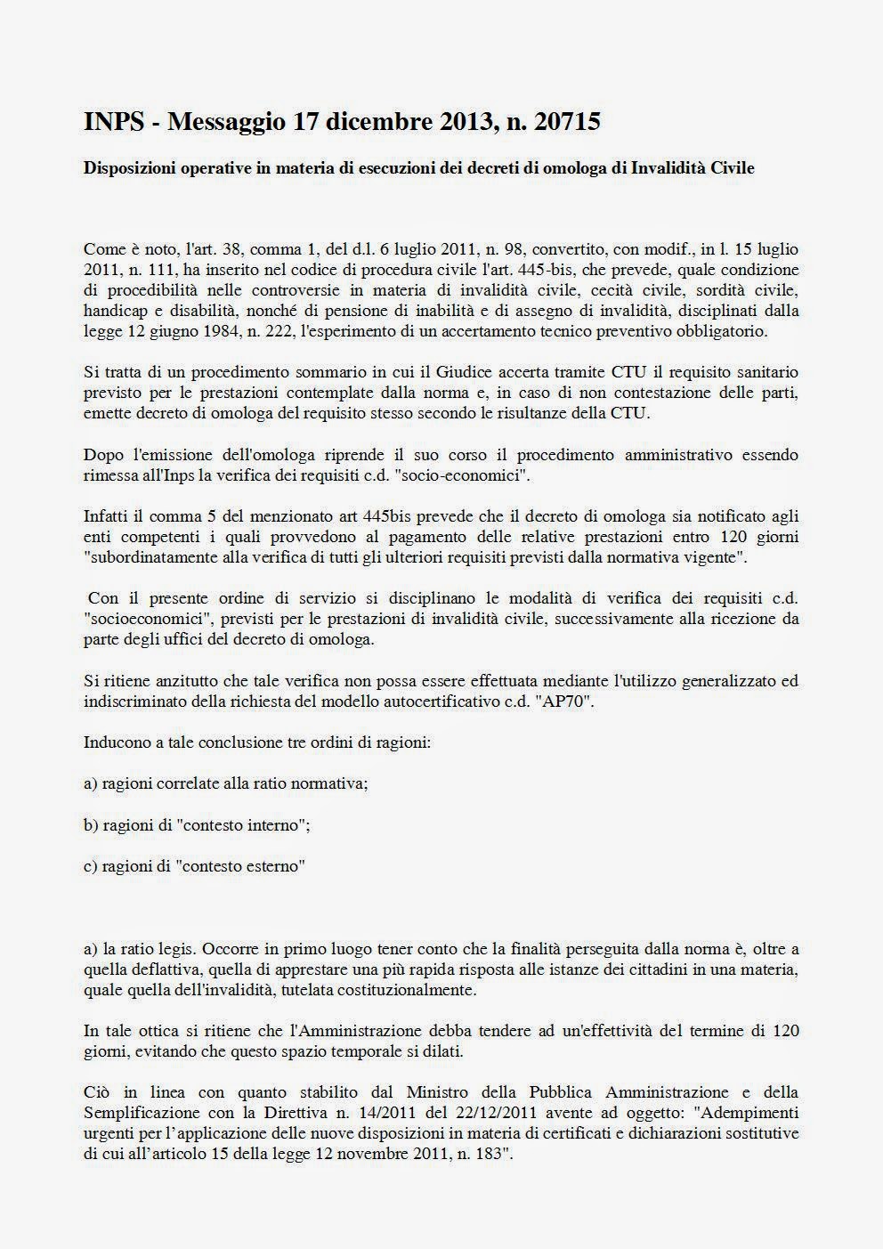 SCARICARE MODELLO AP70 INPS